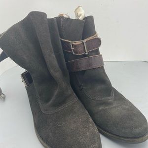 Matisse from Garnet Hill suede with leather straps